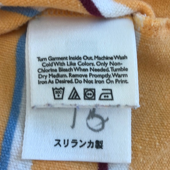 Eddie Bauer Polo Shirt Orange Striped Size Large - Picture 6 of 6